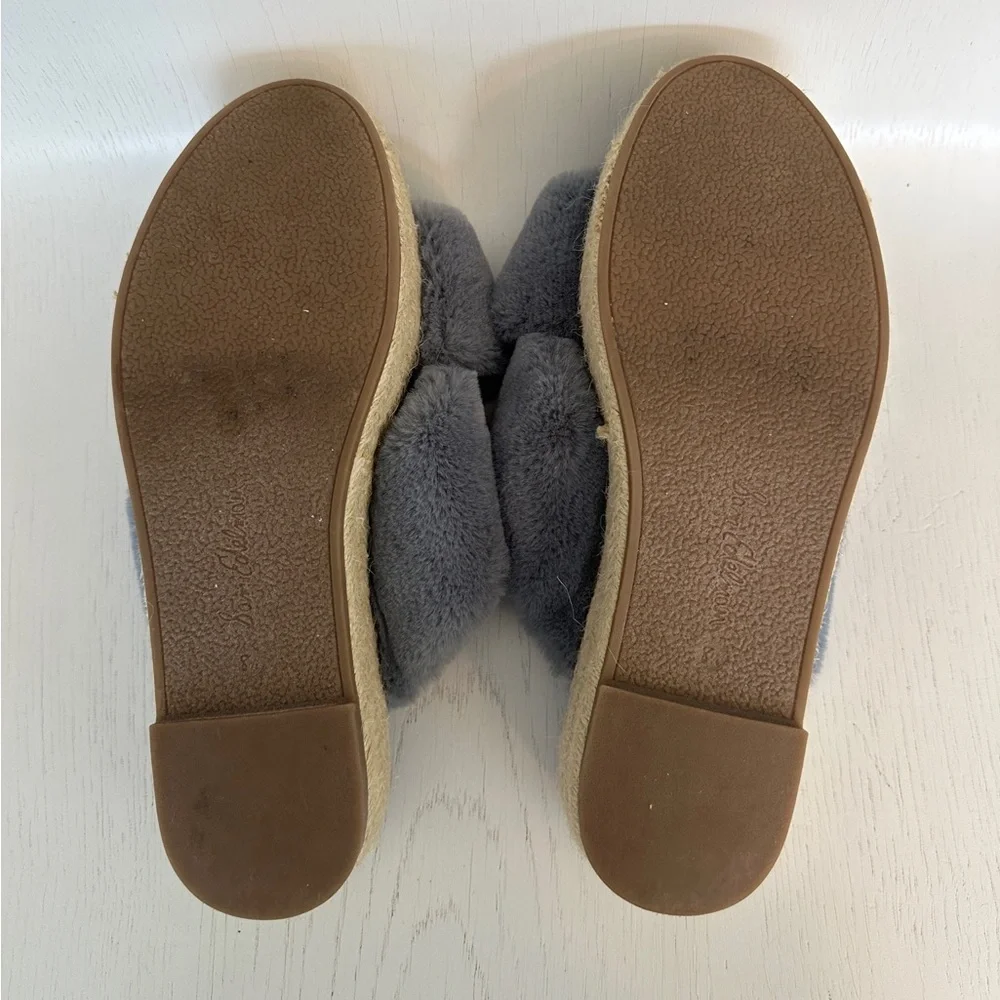 Sam Edelman ZIA Faux Fur Platform Espadrille Slipper Wedge Size 8.5